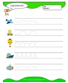 okul öncesi çocuklar için Çizgi çalışma sayfaları